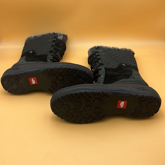 The North Face Black Shellista Tall Primaloft warm faux fur winter snow boots 11 - Picture 5 of 10